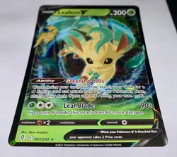 Pokemon TCG Leafeon V 007/203 Evolving Skies Holo Ultra Rare Pokemon Card - Image 2