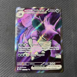 Pokemon Card Team Rocket's Nidoking ex 216/182 Destined Rivals Ultra Rare NM - Image 1