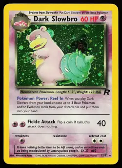Dark Slowbro 12/82 Unlimited Holo Rare Team Rocket Pokemon Card - Image 1