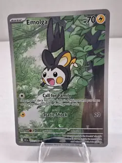 Pokemon Card TCG: Emolga 112/086 Illustration Rare SV: Black Bolt NM - Image 1