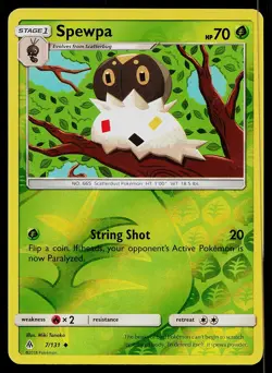 Pokemon Card Forbidden Light Spewpa 7/131 Uncommon Reverse Holo - Image 1