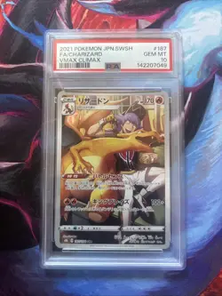 PSA 10 Charizard CHR 187/184 S8b VMAX Climax Pokemon Card Japanese 2021 TCG - Image 1