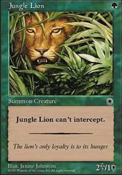 4 x Jungle Lion - Portal - Moderate Play - MTG - Image 1