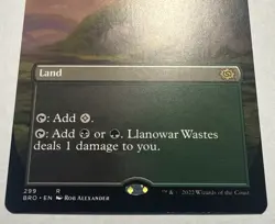 Llanowar Wastes MTG The Brothers War Borderless Non Foil 299 Near Mint - Image 2