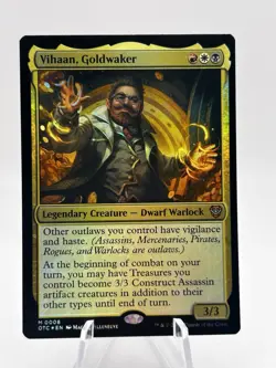 Vihaan, Goldwaker 0008 Foil Commander: Outlaws of Thunder Junction OTC MTG NM - Image 1