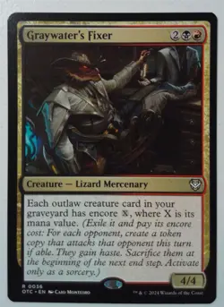 Graywater's Fixer *Rare* Magic MtG x1 OTC Commander Outlaws - Image 1