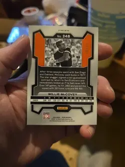 2024 Panini Prizm Willie McCovey #248 Gold Prizm 10/10 Bookshelf - Image 2