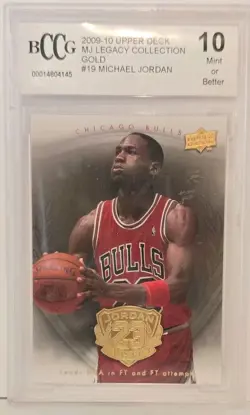 Upper Deck 2009-10 MJ Legacy Gold #19 Michael Jordan Chicago Bulls BCCG 10 - Image 1