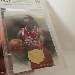 Upper Deck 2009-10 MJ Legacy Gold #19 Michael Jordan Chicago Bulls BCCG 10 - Image 3
