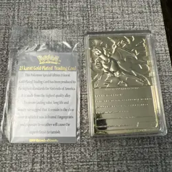 1999 Charizard Card Pokemon Burger King, Nintendo, 23 Karat Gold Plated - Image 2