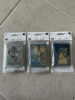 Pokemon X Van Gogh Museum Card Sleeves 3x Pack Set (192 sleeves) - Image 1
