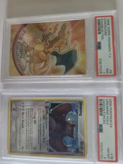 1999 Topps Pokemon. Rainbow Charizard. PSA 7. 2005 EX Ursaring HOLO. PSA8 - Image 1