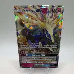 The Pokemon Company Xerneas GX 90/131 SM Forbidden Light Ultra Rare Holo LP - Image 1