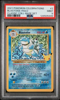2021 POKEMON CELEBRATIONS CLASSIC COLL #2 BLASTOISE-HOLO PSA 9 - Image 1