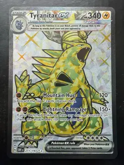Pokemon Tyranitar ex 211/197 Obsidian Flames Full Art Ultra Rare Holo (NM) - Image 1