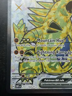 Pokemon Tyranitar ex 211/197 Obsidian Flames Full Art Ultra Rare Holo (NM) - Image 4