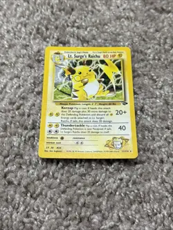 Pokemon Lt. Surge's Raichu 11/132 Gym Challenge Holo - Image 1