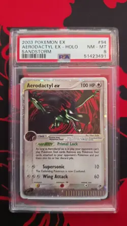 2003 Pokemon Aerodactyl 94/100 PSA 8 (Sandstorm) - Image 1