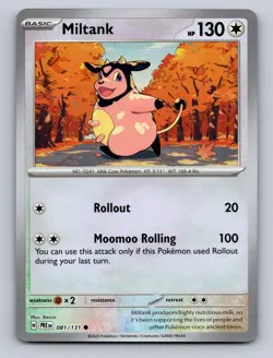 MILTANK (MASTER BALL PATTERN) 081/131 C SV: PRISMATIC EVOLUTIONS POKEMON NM - Image 1