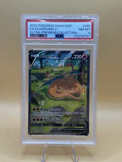 2022 Pokemon SWSH BSP FA/ Charizard V Ultra Premium Collection #260 PSA 8 - Image 1