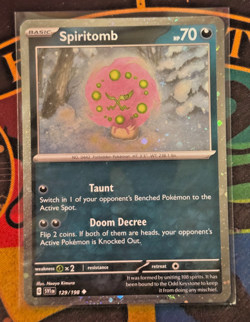 Spiritomb 129/198SV01: Scarlet & Violet Base Set Cosmo Holo NM Pokemon TCG - Image 1