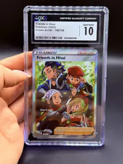 Pokemon TCG Friends in Hisui Ultra Rare Holo 148/159 Crown Zenith CGC 10 - Image 1