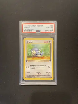 2000 Pokemon Rocket Dratini 1st Edition 53/82 Graded PSA 8 - Image 1