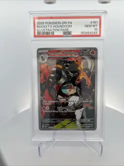 Pokemon TCG Team Rocket’s Houndoom Destined Rivals IR 191/182 PSA 10 - Image 1
