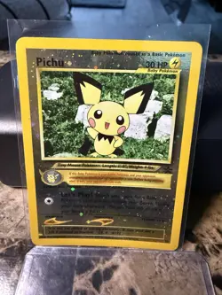 Pokemon Pichu Double Swirl Error Wotc Promo Reverse Holo 35/53 - Image 1