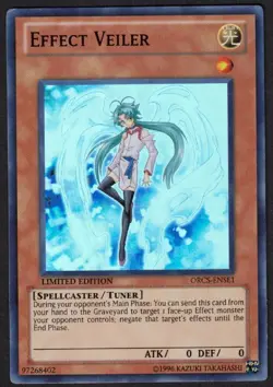 Yugioh Effect Veiler ORCS-ENSE1 Super Rare Limited - MP - Image 1