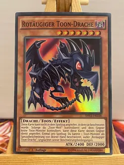 Rotaugiger Toon-Drache SHVI-DE036 Super Rare Deutsch NM YUGIOH - Image 1
