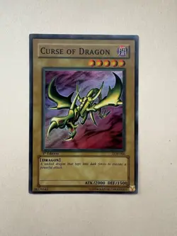 YU-GI-OH! #LOB-066 FIRST EDITION CURSE OF DRAGON LEGEND OF THE BLUE EYES 2002 - Image 1