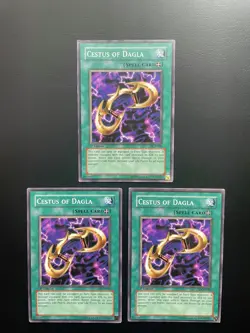 Yugioh Cestus Of Dagla DCR-090 Common 1st Edition Damaged X3 - Image 1