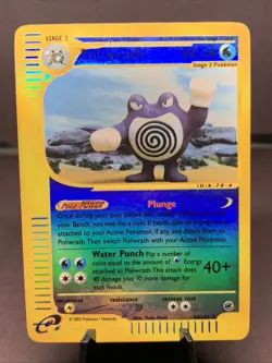 Pokemon TCG Poliwrath Expedition Base Set Reverse Holo Rare 60/165 WOTC VTG 2002 - Image 1