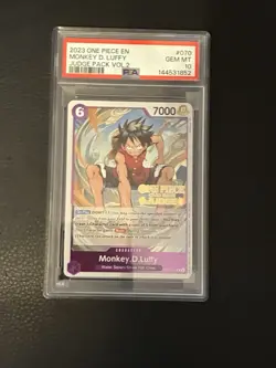 2023 One Piece EN Judge Pack Vol.2 #070 Monkey D. Luffy PSA 10 GEM MINT - Image 1