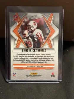 2025 Panini Phoenix Broderick Thomas GOLD Phoenix /10 Buccaneers SP - Image 3