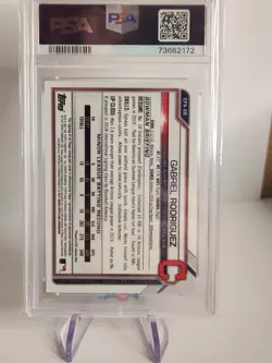 Gabriel Rodriguez 2021 Bowman Chrome 1st Speckle Auto /299 Refractor PSA 10 SP - Image 2