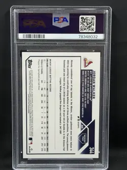 2023 Topps Baseball Jordan Walker RC Rainbow Foil PSA 10 CARDINALS - Image 2