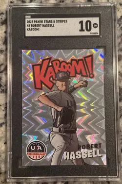 Robert Hassell 2023 Panini KABOOM Stars & Stripes USA #K5 - SGC 10 Gem Mint RC - Image 1