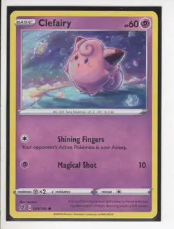 CLEFAIRY REBEL CLASH SET POKEMON CARD 074/192 NM/M - Image 1