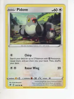 PIDOVE REBEL CLASH SET POKEMON CARD 143/192 NM/M - Image 1