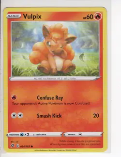 VULPIX REBEL CLASH SET POKEMON CARD 024/192 LP - Image 1