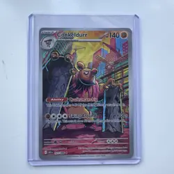 Pokemon Card Conkeldurr 127/086 Black Bolt Illustration Rare - Image 1