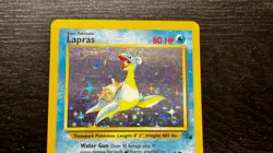 POKEMON TCG - ENGLISH FOSSIL SET LAPRAS 10/62 HOLO RARE CARD LP MP - Image 2