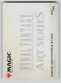 Sephiroth, Fabled SOLDIER Art Card 44 regular Art Series: FINAL FANTASY - Image 2