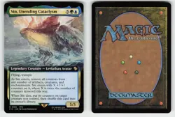 SIN, UNENDING CATACLYSM (EXTENDED ART) 185 R COMMANDER: FINAL FANTASY MTG NM - Image 1