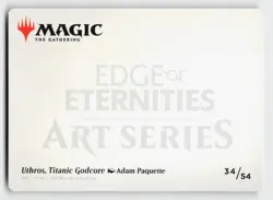 UTHROS, TITANIC GODCORE ART CARD 34 ART SERIES: EDGE OF ETERNITIES MTG NM - Image 3