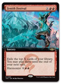 Zenith Festival (Extended Art) #81 (NM) Tarkir Dragonstorm TDC Magic MTG - Image 1