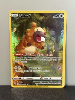 Pokemon TCG Bidoof Crown Zenith Galarian Gallery GG29/GG70 Full Art Card - Image 1