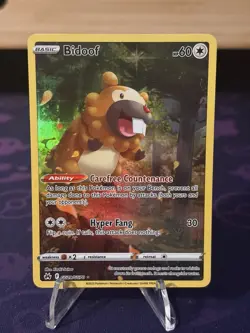 Pokemon TCG Bidoof Crown Zenith: Galarian Gallery GG29/GG70 Full Art Nm+ - Image 1